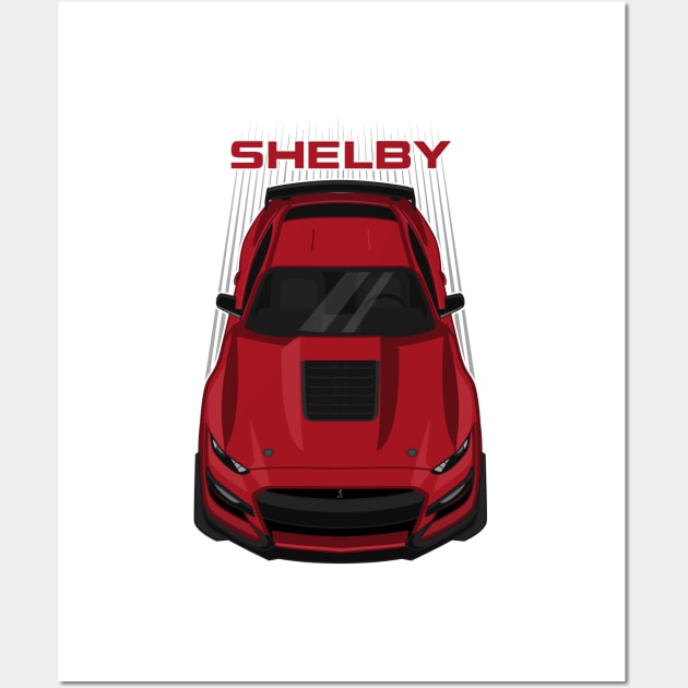 Ford Mustang Shelby GT500 2020-2021 - Rapid Red Wall Art by V8social